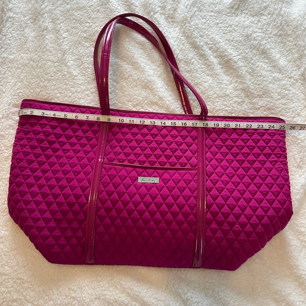 Vera Bradley Fuchsia Quilted XL Tote